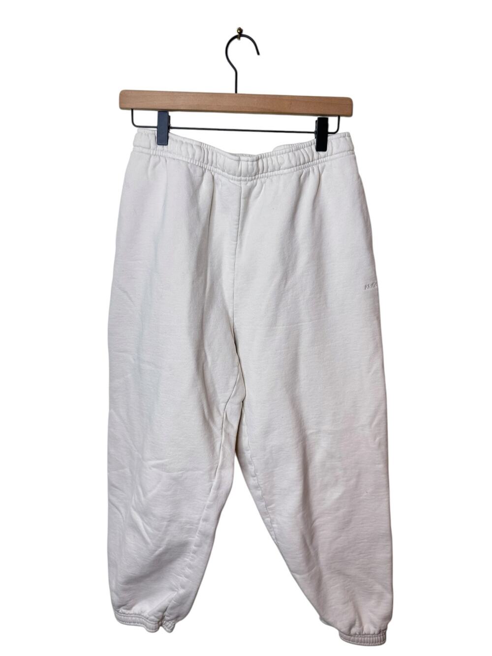 ARITZIA Cozy Sweatfleece Mega Jogger Sweatpants Cream Size Medium